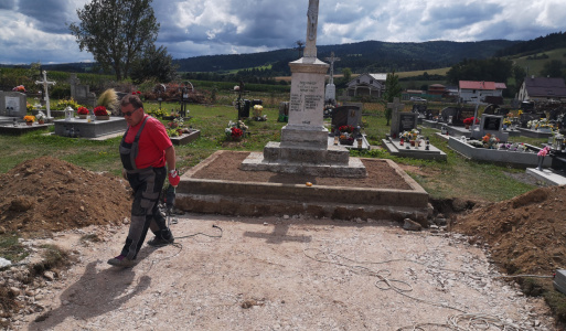 Úprava vstupov  cintorína 2022 