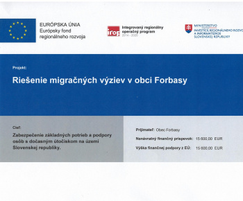Projekty / Riešenie migračných výziev v obci Forbasy - foto