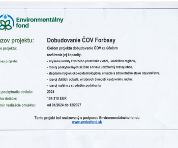 Projekty / Dobudovanie ČOV Forbasy  - foto