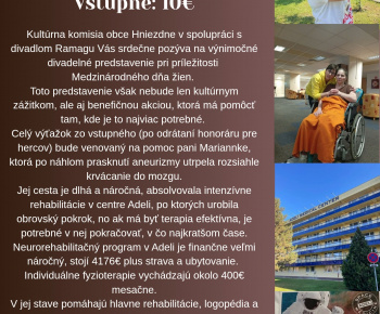 Aktuality / Pozvánka na divadelné predstavenie s názvom Mengeleho dievča dňa 8.3.2026 KD Hniezdne   - foto