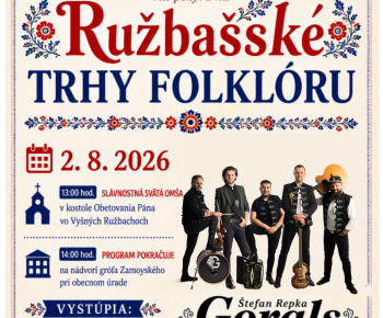 Aktuality / Pozvánka na Ružbašské trhy folklóru 2026 2.augusta 2026 - foto