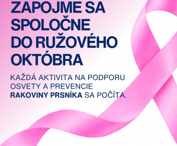 Aktuality / Rúžový október - podpora  osvety a prevencie rakoviny prsníka   - foto