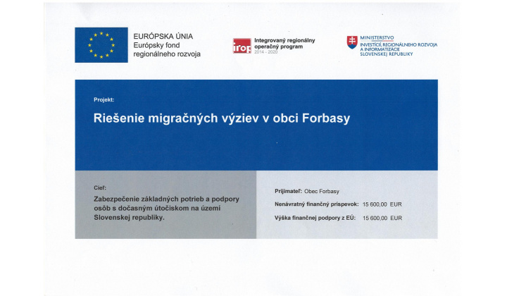 Riešenie migračných výziev v obci Forbasy