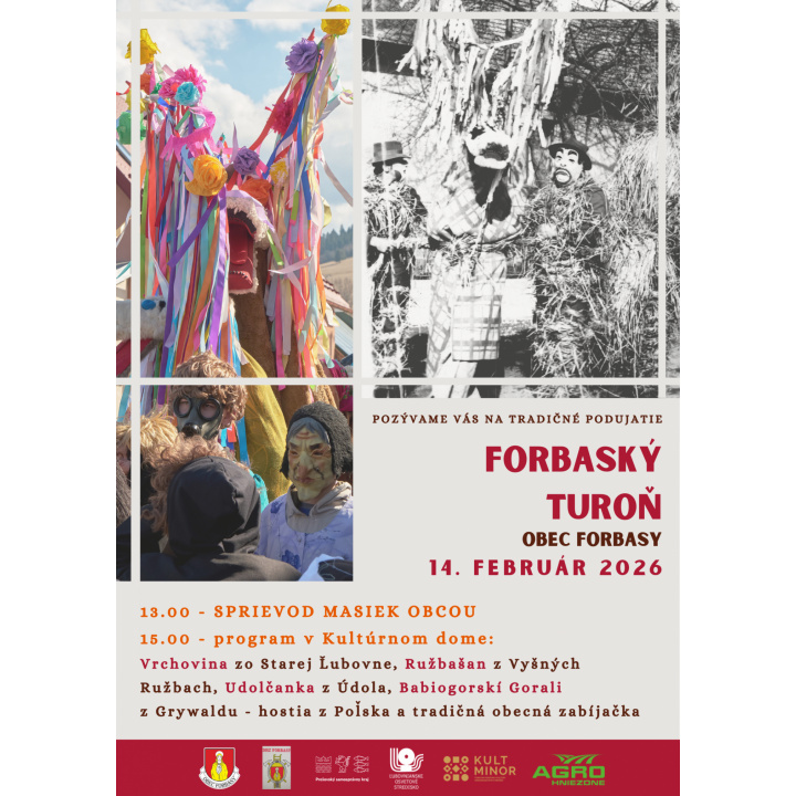 Forbaský turoň - pozývame na tradičné podujatie dňa 14.2.2026 o 13.00 hod.