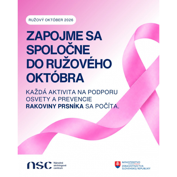 Rúžový október - podpora  osvety a prevencie rakoviny prsníka  